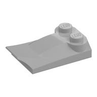 Brick Wedged, Curved 2 × 3 × 2/3 Two Studs, Wing End Perlhellgrau