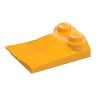 Brick Wedged, Curved 2 × 3 × 2/3 Two Studs, Wing End Bright Light Orange