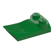 Brick Wedged, Curved 2 × 3 × 2/3 Two Studs, Wing End Green