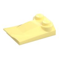Brick Wedged, Curved 2 × 3 × 2/3 Two Studs, Wing End Bright Light Yellow