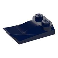 Brick Wedged, Curved 2 × 3 × 2/3 Two Studs, Wing End Dark Blue