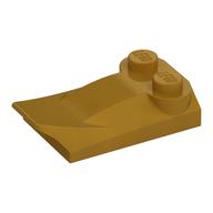 Brick Wedged, Curved 2 × 3 × 2/3 Two Studs, Wing End Perlgold