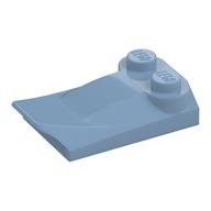 Brick Wedged, Curved 2 × 3 × 2/3 Two Studs, Wing End Sand Blue