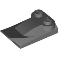 Brick Wedged, Curved 2 × 3 × 2/3 Two Studs, Wing End Dunkelblaugrau