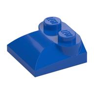 Brick Curved 2 × 2 × 2/3 Two Studs and Curved Slope End Blue