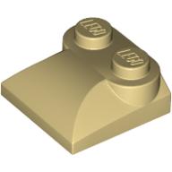 Brick Curved 2 × 2 × 2/3 Two Studs and Curved Slope End Tan
