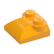 Brick Curved 2 × 2 × 2/3 Two Studs and Curved Slope End Bright Light Orange