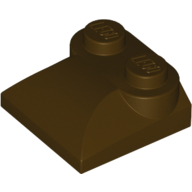 Brick Curved 2 × 2 × 2/3 Two Studs and Curved Slope End Dunkelbraun