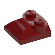 Brick Curved 2 × 2 × 2/3 Two Studs and Curved Slope End Dunkelrot