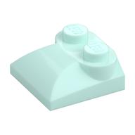 Brick Curved 2 × 2 × 2/3 Two Studs and Curved Slope End Light Aqua