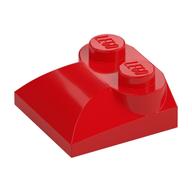 Brick Curved 2 × 2 × 2/3 Two Studs and Curved Slope End Red