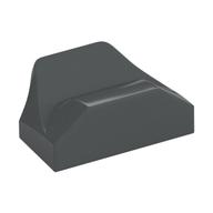 Brick Wedged, Curved 1 × 2 × 2/3 No Studs, Wing End Dark Bluish Gray