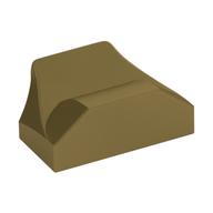Brick Wedged, Curved 1 × 2 × 2/3 No Studs, Wing End Metallic Gold