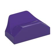 Brick Wedged, Curved 1 × 2 × 2/3 No Studs, Wing End Dark Purple