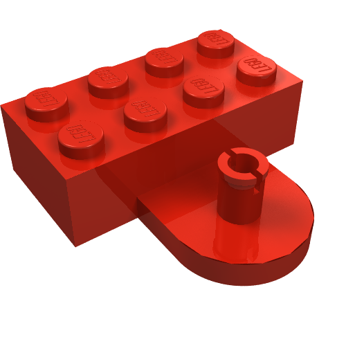 Brick Special 2 × 4 with Coupling, Male