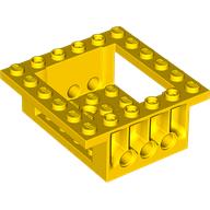Cockpit 6 × 6 × 2 Cabin Base with Technic Holes Gelb