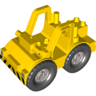 Duplo Backhoe Loader Body with Wheels Gelb