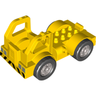 Duplo Dump Truck Base with Wheels on Fixed Axels Yellow