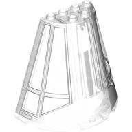 Cone Half 8 × 4 × 6 with Millennium Falcon Cockpit Print [Version 3] Trans-Clear