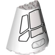Cone Half 8 × 4 × 6 with Black Cockpit Windows print Trans-Brown