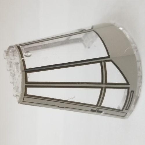 Cone Half 8 × 4 × 6 with Millennium Falcon Cockpit Print Transparent