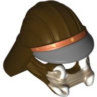 Helmet Skiff Guard with Printed Facegear and Headband Dark Brown