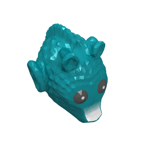 Minifig Head Special, Rodian with Black Eyes Print (Greedo) Dark Turquoise