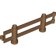 Duplo Fence 1 × 10 × 2 Extended Bottom [Clip and Bar ends] Hellbraun