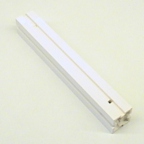 Support Assembly, Column 2 × 2 × 12 Grooves on all Sides and Top Peg insert Weiß