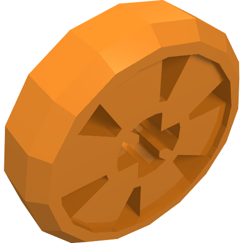 Wheel Hockey Puck, Small Orange