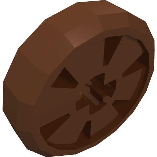 Wheel Hockey Puck, Small Reddish Brown