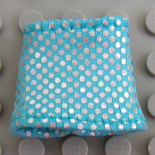 Belville, Skirt, Short, A-Line with Silver Faux Sequins Light Turquoise