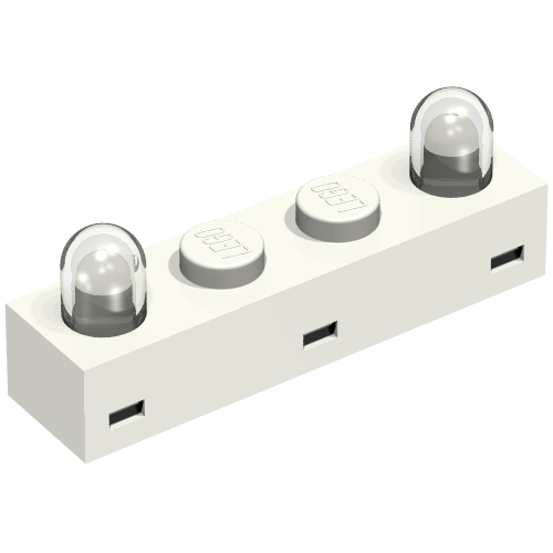 Light Brick 1 × 4 [Two Bulbs] White