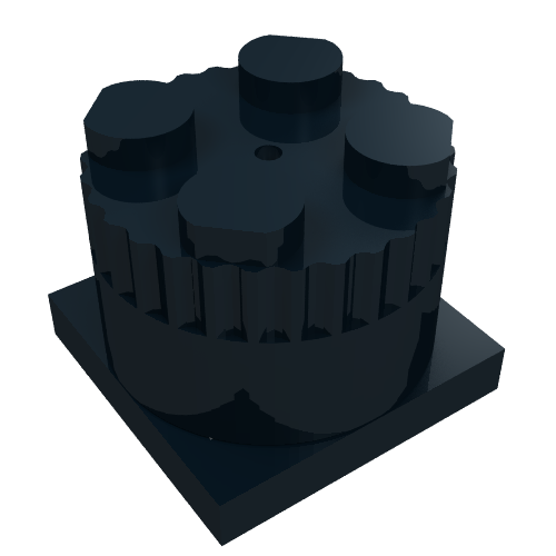 Sound Brick, Round, 9V 2 × 2 × 1 1/3 with Two Town Police Noises