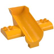 Duplo Slide 8 × 10 × 5 with 2 × 2 Studs on Both Sides Leuchtendes Hellorange