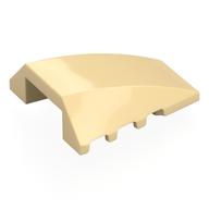 Brick Wedged, Curved 4 × 4 No Top Studs Tan