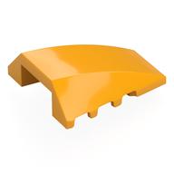 Brick Wedged, Curved 4 × 4 No Top Studs Bright Light Orange