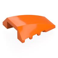 Brick Wedged, Curved 4 × 4 No Top Studs Orange