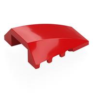 Brick Wedged, Curved 4 × 4 No Top Studs Red