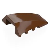 Brick Wedged, Curved 4 × 4 No Top Studs Reddish Brown