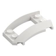 Wheel Arch, Curved Wedge 4 × 3 with 2 × 2 Opening and 4 Studs White