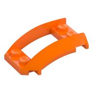 Wheel Arch, Curved Wedge 4 × 3 with 2 × 2 Opening and 4 Studs Orange