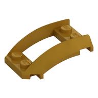 Wheel Arch, Curved Wedge 4 × 3 with 2 × 2 Opening and 4 Studs Perlgold