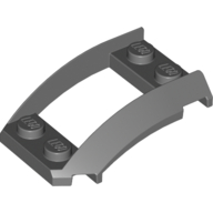 Wheel Arch, Curved Wedge 4 × 3 with 2 × 2 Opening and 4 Studs Dunkelblaugrau