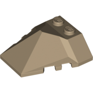 Brick Wedged, Sloped 4 × 4 Pyramid Center Dark Tan