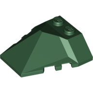 Brick Wedged, Sloped 4 × 4 Pyramid Center Dark Green