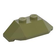 Brick Wedged, Sloped 45° 2 × 4 Triple Olive Green