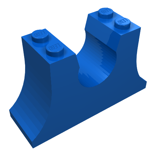 Fabuland Ferris Wheel Axle Support 2 × 6 × 3 Blau