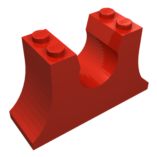 Fabuland Ferris Wheel Axle Support 2 × 6 × 3 Red