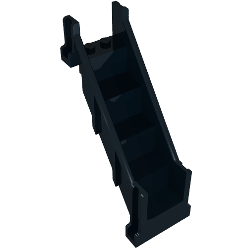Stairs 4 × 7 × 9 1/3 Straight Enclosed in Black
